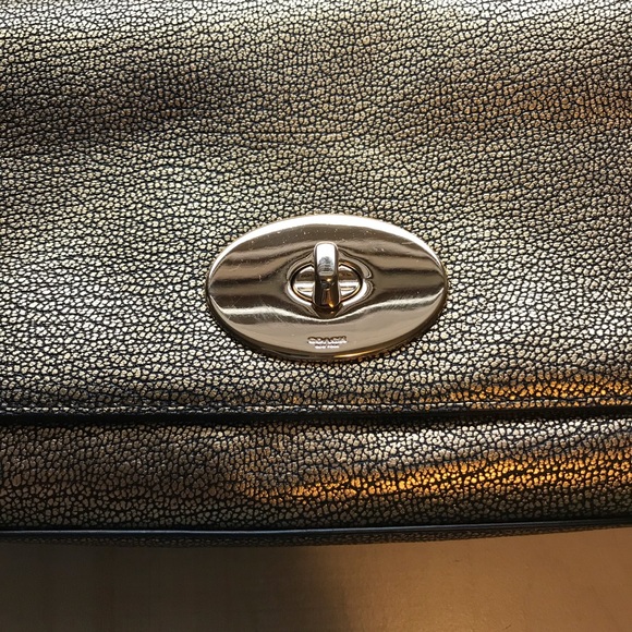 SOLD|Coach Gold Crosstown Leather Purse Bag Small - Picture 3 of 11